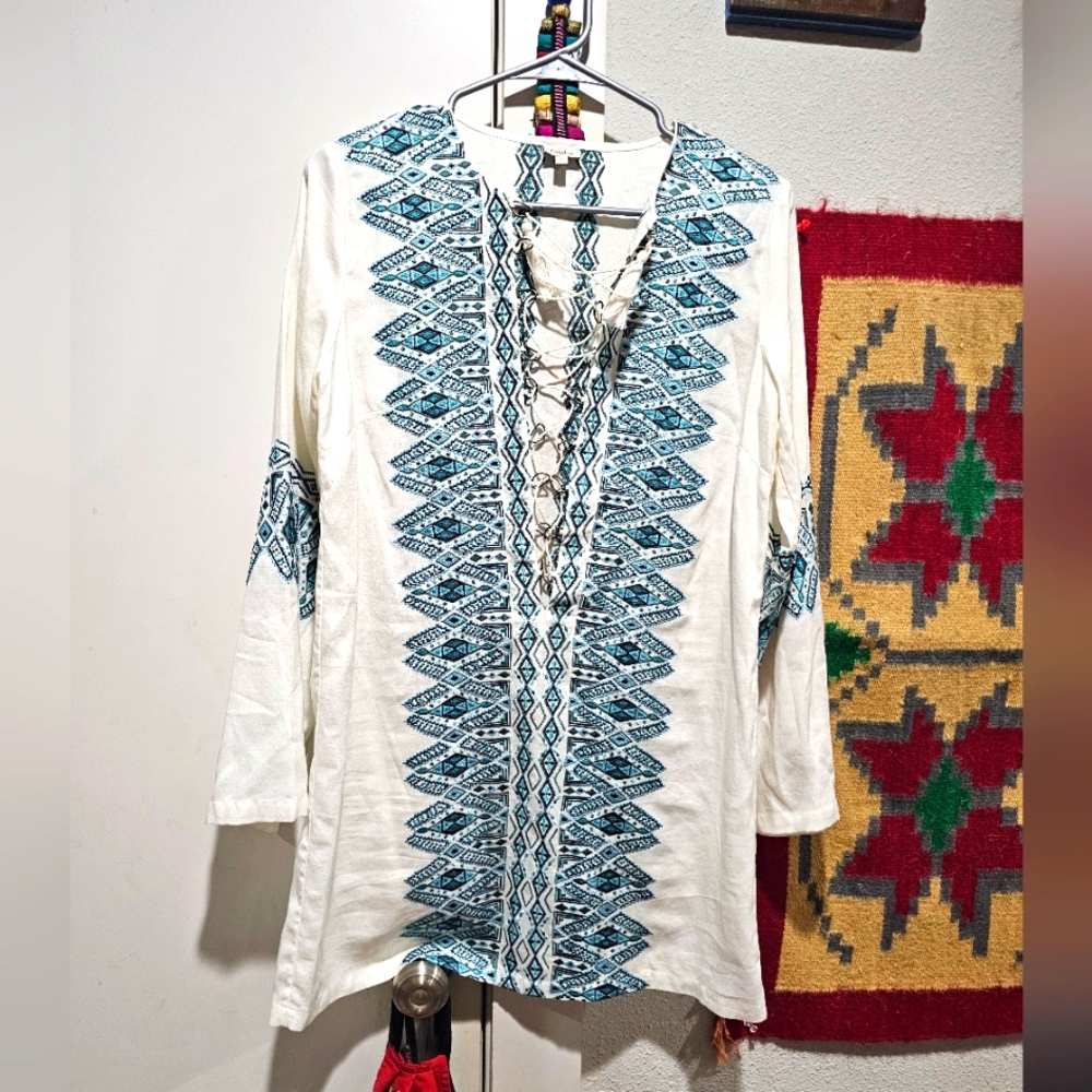 Talitha Embroidered Boho Women's Top S